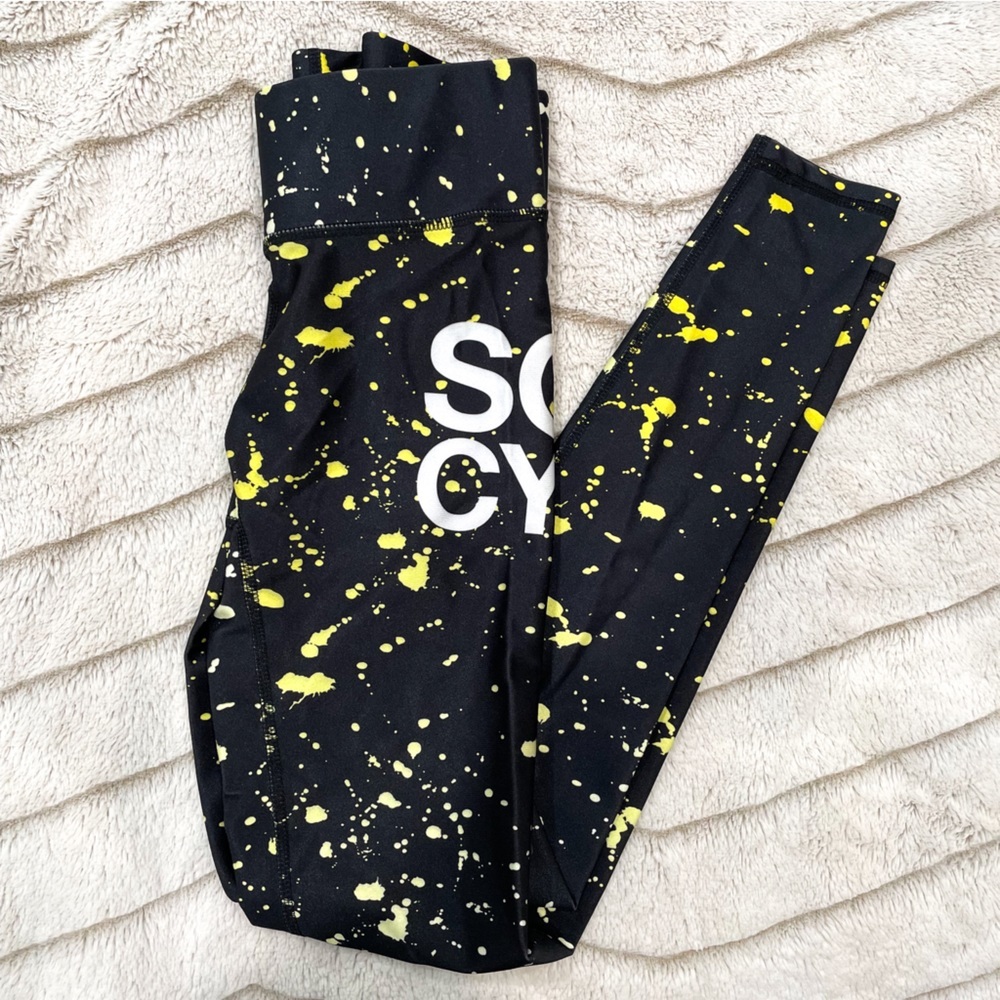 NWT Terez x SoulCycle Splatter Paint Tall Band Leggings